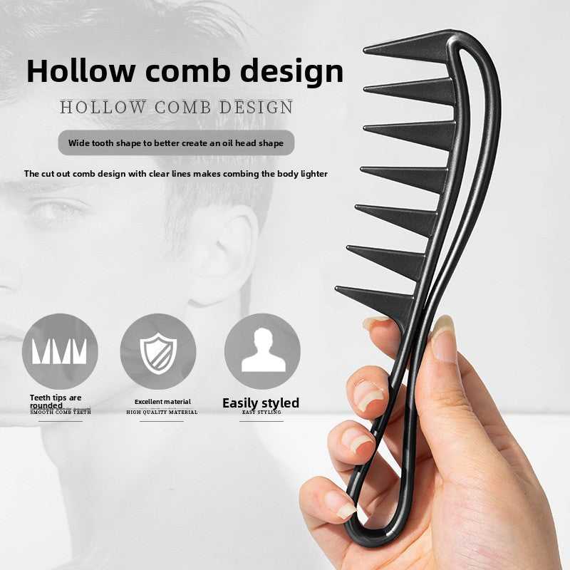 Men's Wide Tooth Plastic Hair Comb for Retro Styling